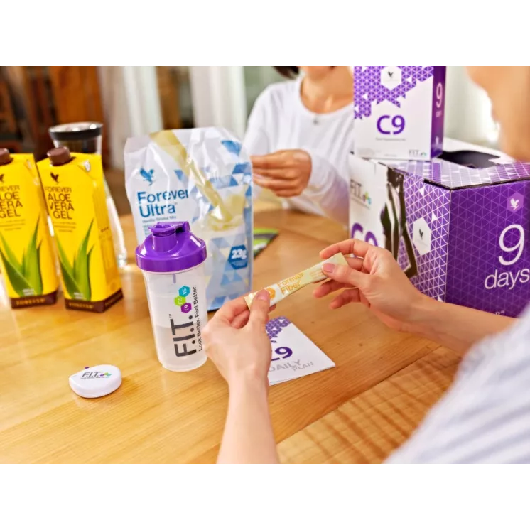 Utilisation du Forever C9 avec le sachet de Forever Fiber et le shaker - cure détox quotidienne