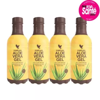 4 bouteilles Forever Aloe Vera Gel 1L - boisson à l’Aloe vera pur sans conservateur