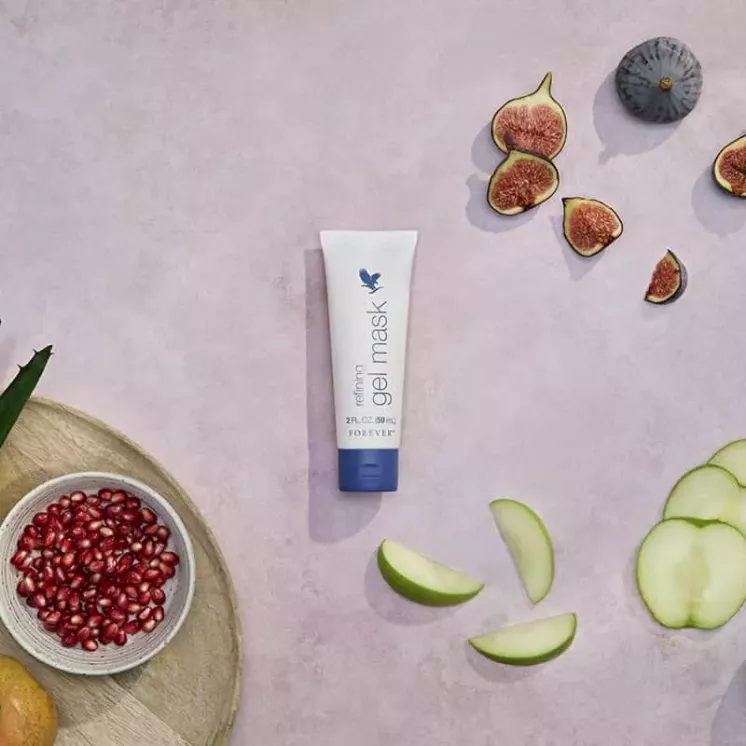 Forever Refining Gel Mask avec pomme, figue et grenade - ingrédients naturels et aloe vera