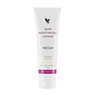 Tube de la Crème Visage et Corps Aloès Forever - Aloe Moisturizing Lotion 118 ml, présenté en gros plan sur fond blanc