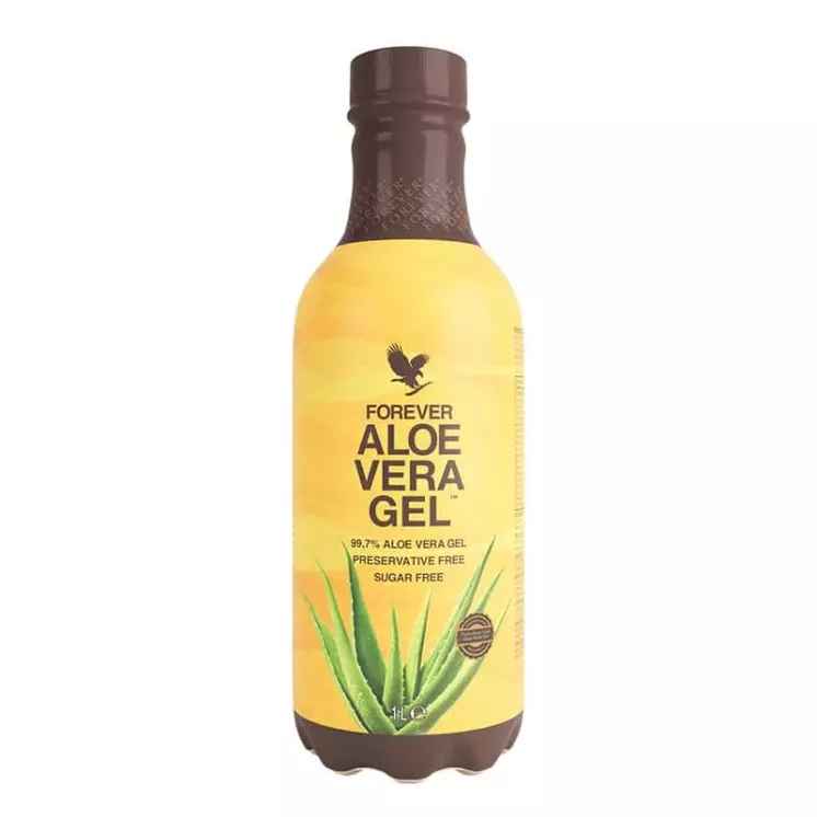 Forever Aloe Vera Gel - Bouteille de 1 L de pulpe d'Aloe Vera 99,7 %, sans conservateur