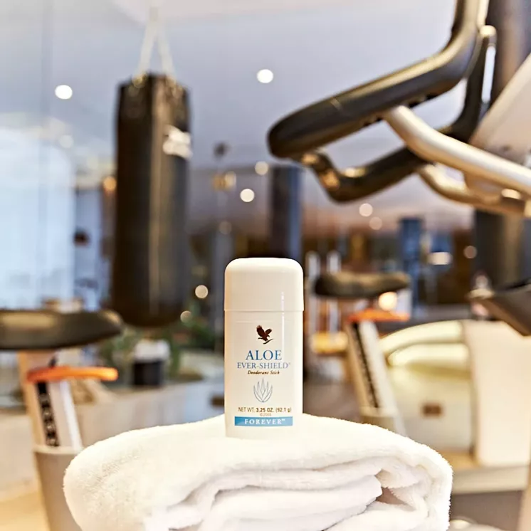 Déodorant Aloe Ever-Shield Forever utilisé après activité sportive