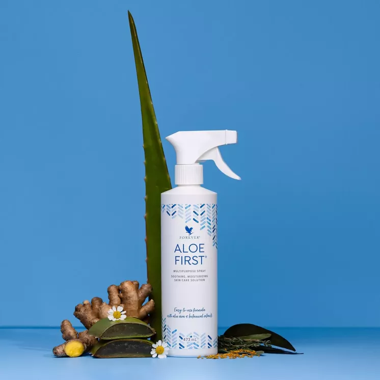 Forever Aloe First présenté avec aloe vera, gingembre et camomille