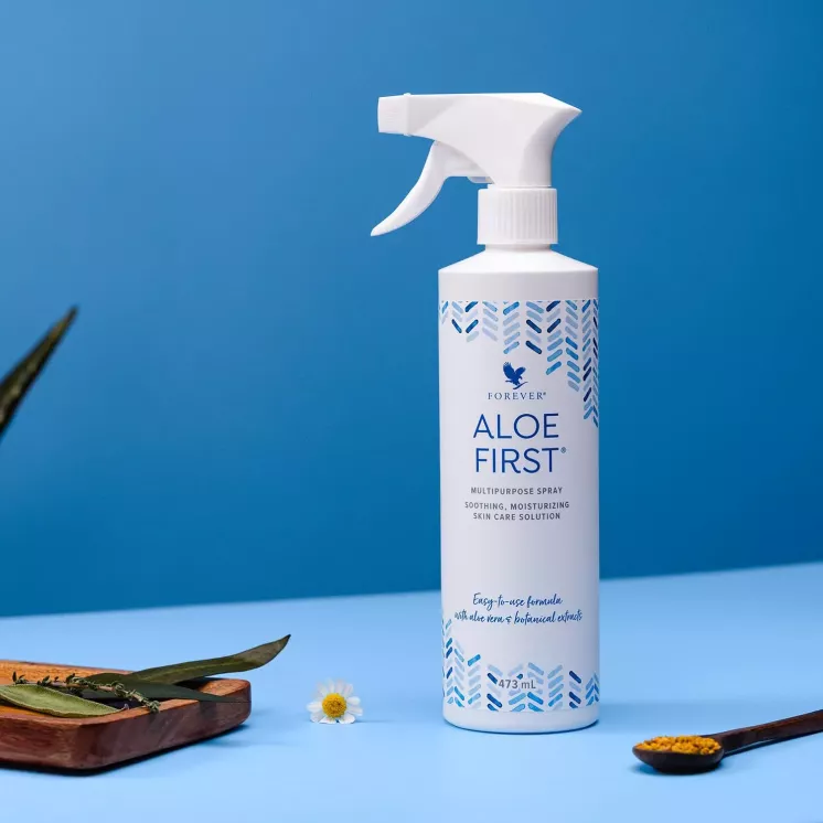 Flacon Forever Aloe First avec aloe vera et ingrédients végétaux