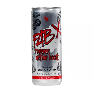 Canette de 250 ml FAB X Forever Active Boost, vue de face