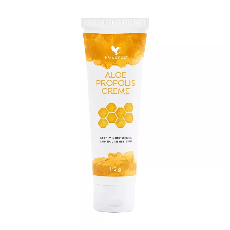 Tube Aloe Propolis Crème Forever 113 g sur fond blanc